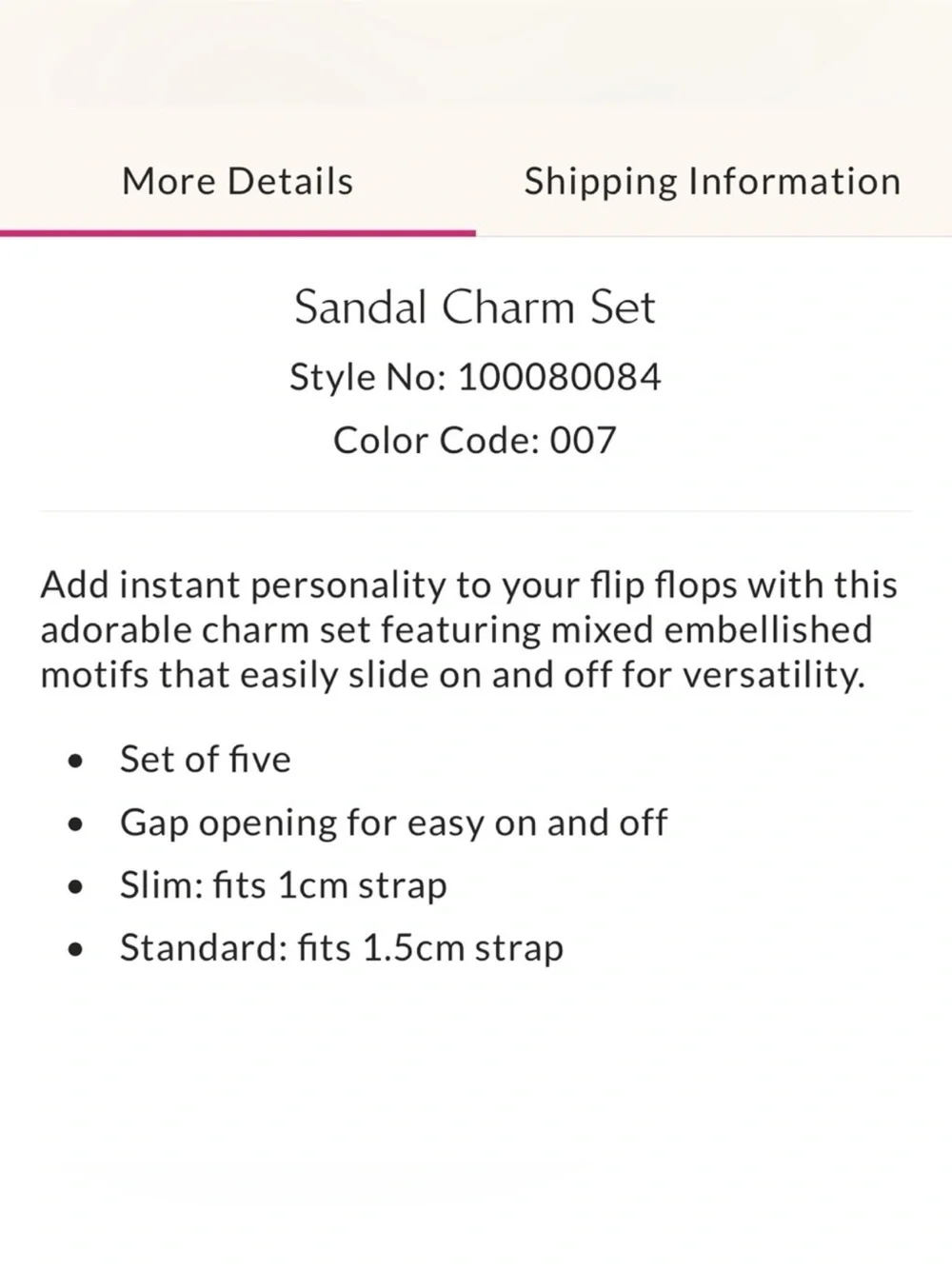 Free People Sandal charm set